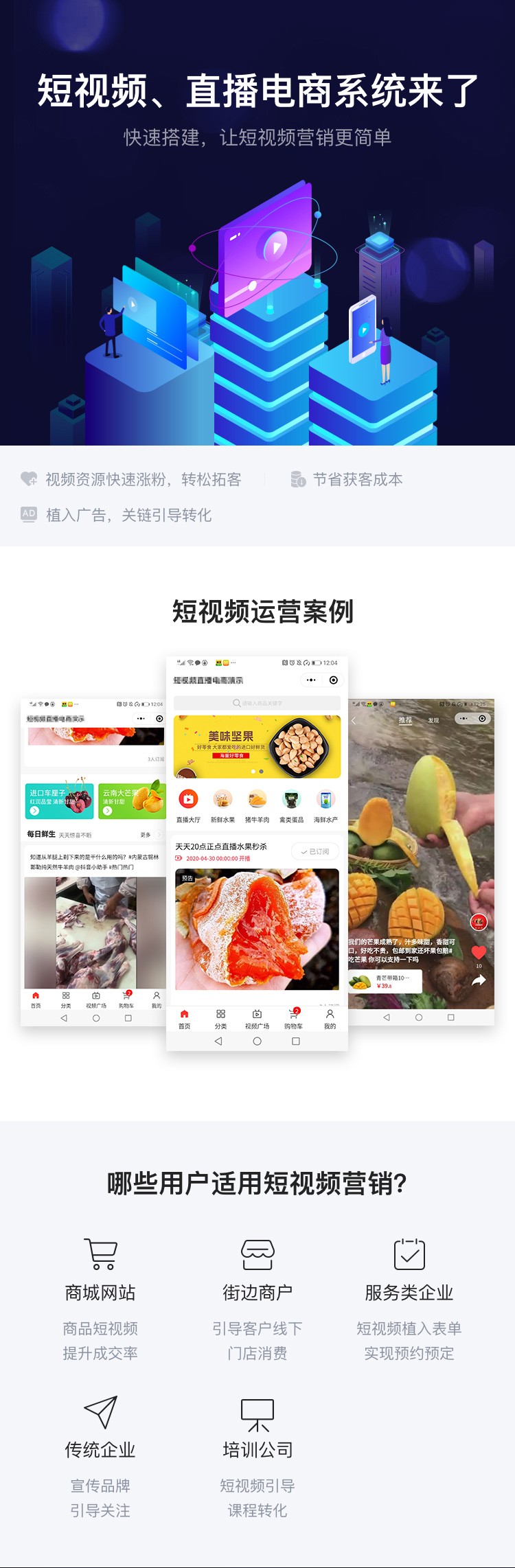 短視頻、直播電商系統(tǒng)